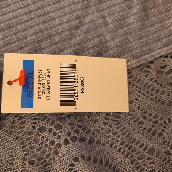 UNIONBAY GALAXY GREY LACE TOP - XL - Picture 3 of 6